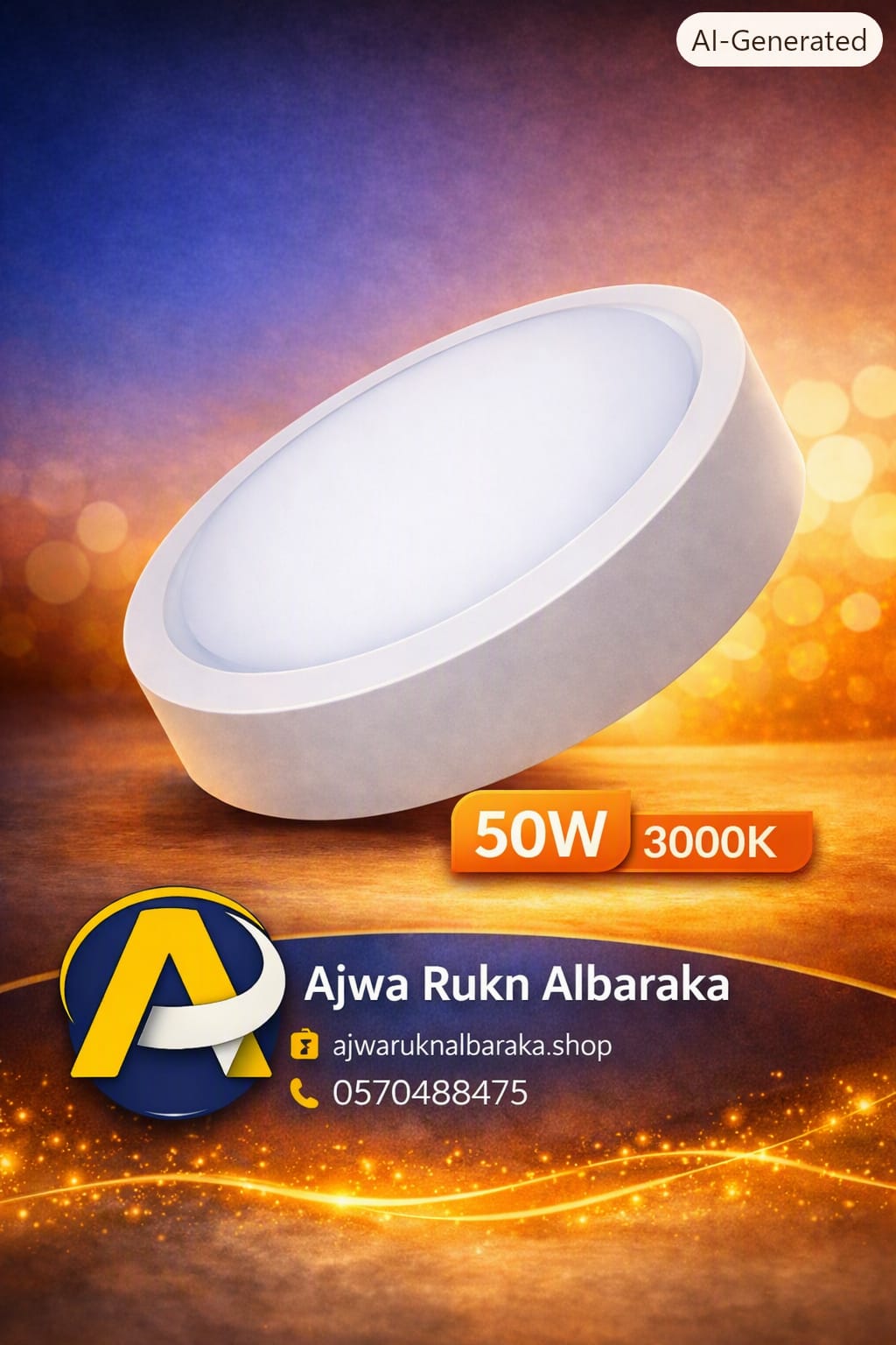 50W PANEL 3000K K-ONE
